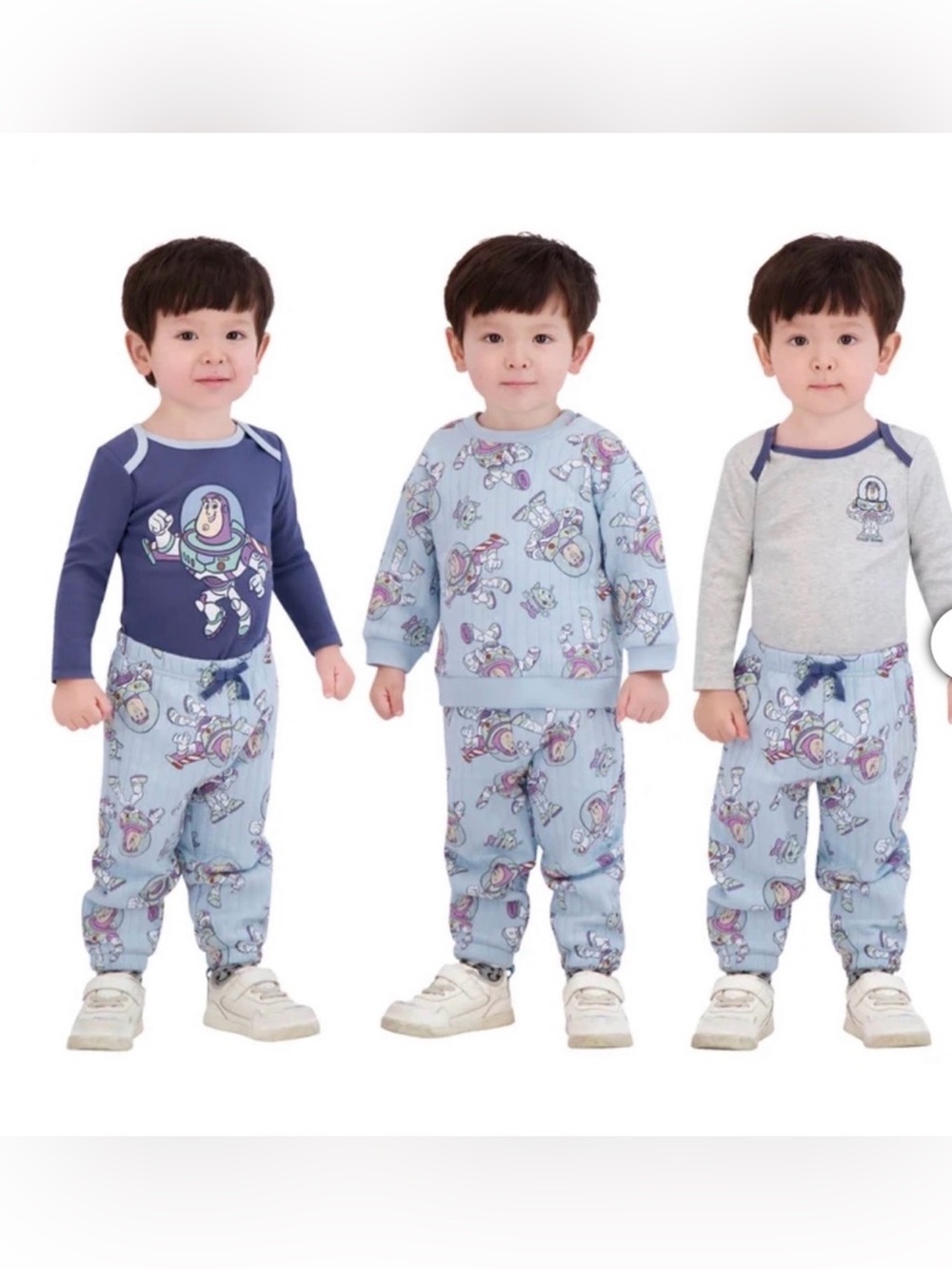 Disney Baby 3M Buzz Lightyear 4 Piece Outfit - Sweat Shirt Sweat Pants Bodysuits